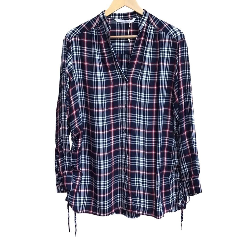 Zara Plaid Button Down Long Sleeve Shirt Women’s Size Small